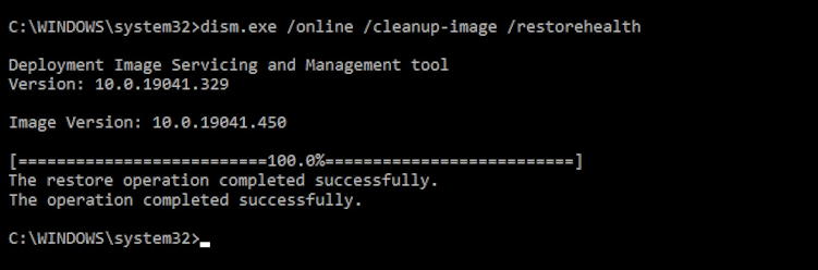 dism on windows command prompt - fix slow updates - dism done