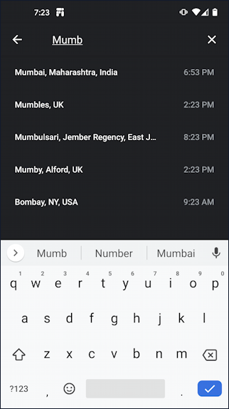 android 10 clock app - add mumbai time timezone clock