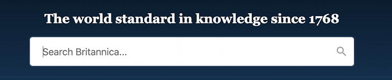 britannica.com search box