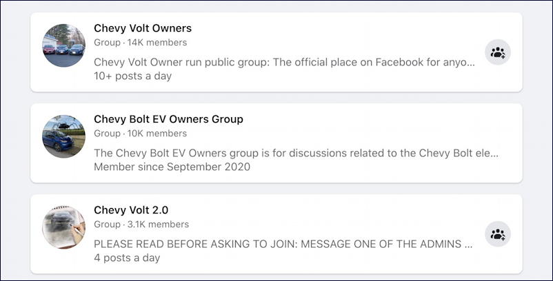 facebook search chevy volt groups