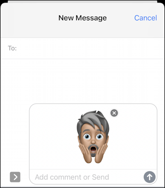 iphone create memoji - send shocked memoji text message messages imessage