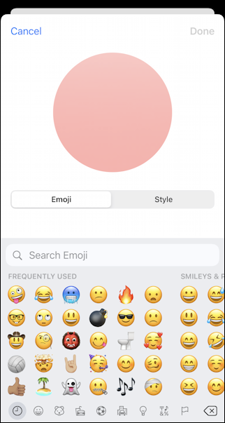 iphone ios - assign name picture - emoji library