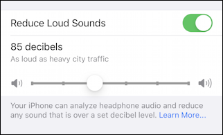 ios14 iphone reduce loud sounds - 85db