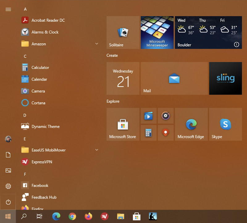 windows 10 20h2 update october start menu improvements design ui