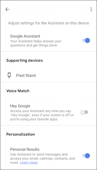 enable voice match google android