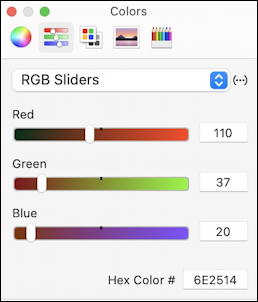 mac graphicconverter - rgb color slider hex hexadecimal color match identified