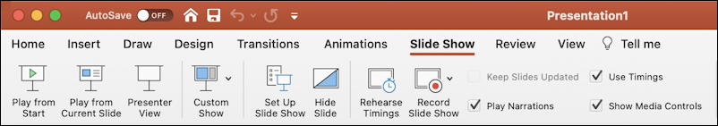 mac powerpoint slide show toolbar macos