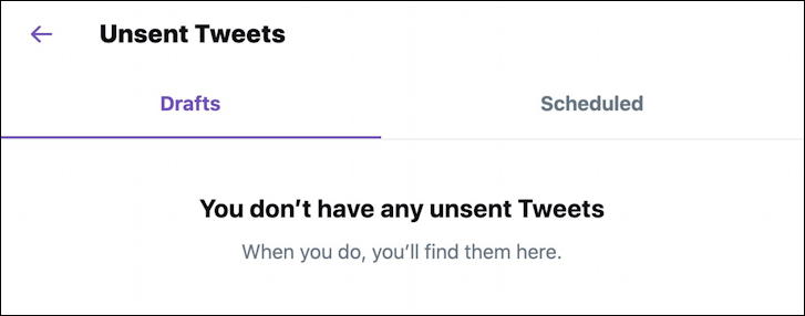 twitter tweet - no drafts