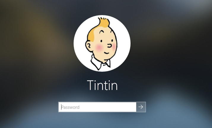 win10 new account profile pic picture photo tintin