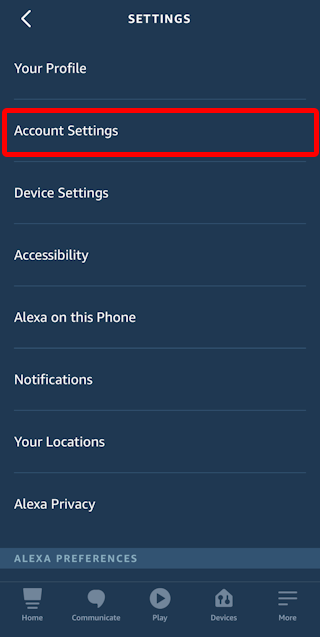 amazon sidewalk - alexa - opt out - settings menu