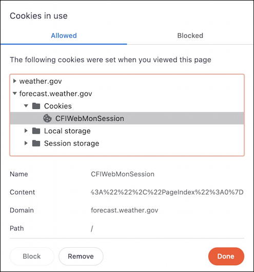brave browser toolbar address bar - cookies in use nws