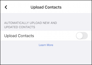 facebook for mobile iphone - upload contacts continuously new