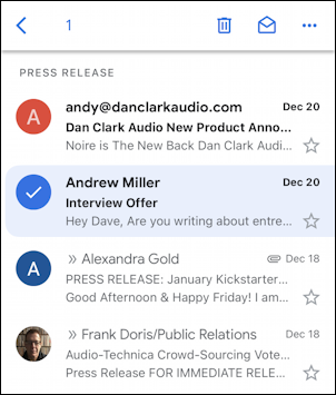 gmail for mobile iphone - message marked as unread