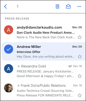 gmail for mobile iphone - message marked as unread