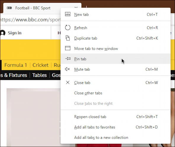 right click microsoft edge tab