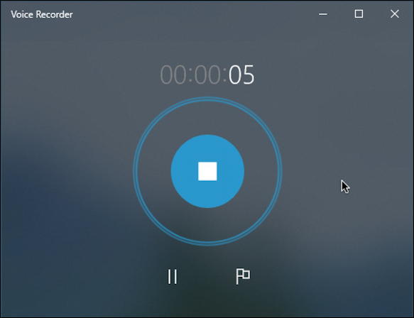 win10 voice recorder - recording 0:05