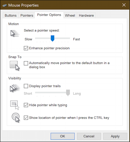 old windows mouse settings options preferences - pointers