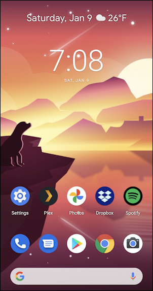 android 11 home screen pixel 5a