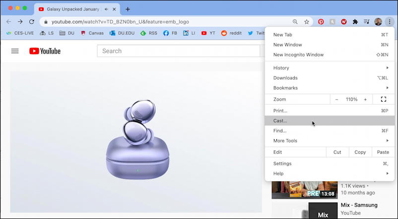 google chrome - streaming video youtube live