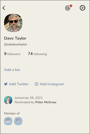 clubhouse app set profile - empty profile