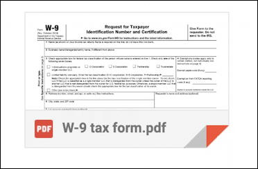 irs w9 file tax form pdf - gmail attachment
