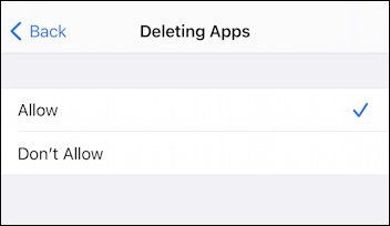 iphone ipad ios14 automatically remote delete app - stop settings preferences - don't allow