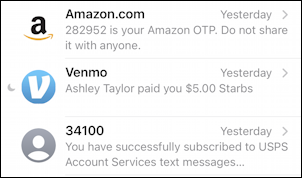 iphone ios notifications text messages - venmo muted