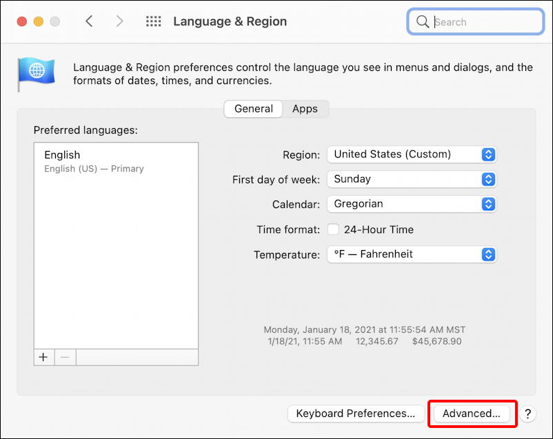 macos 11 language region locale settings preferences