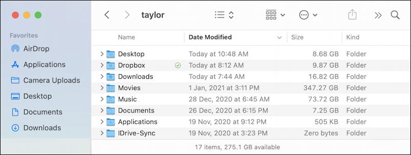 macos 11 finder - updated date format