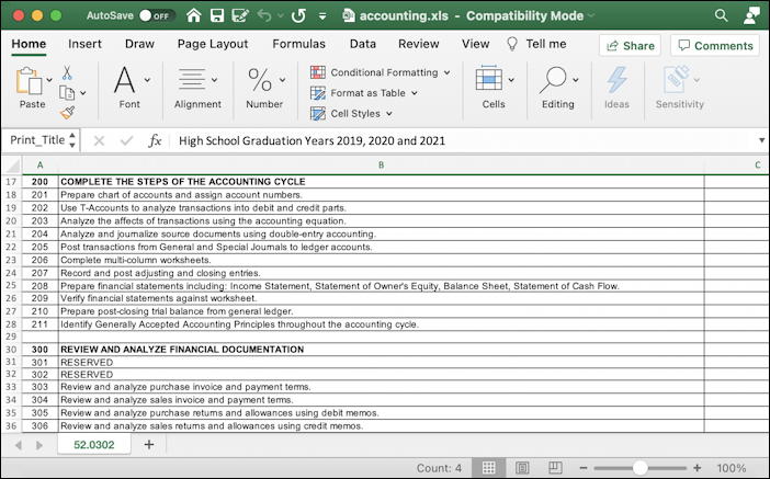 microsoft excel spreadsheet