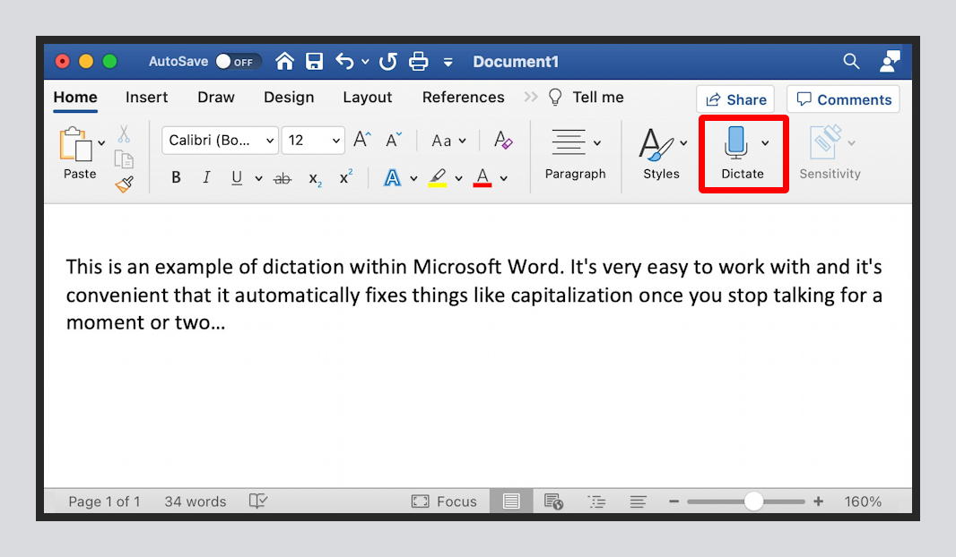 voice to text microsoft word mac