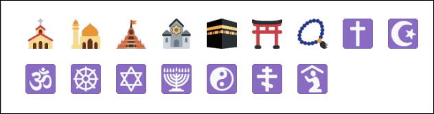 twitter.com web interface - emoji keyboard - religion emoji closeup