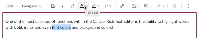 canvas lms rce editor - composing text content basics