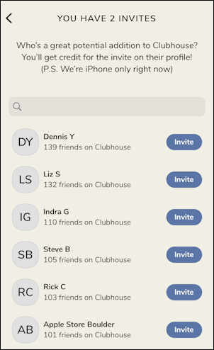 invite someone to clubhouse how to - friends list