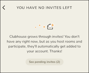 invite someone to clubhouse how to - no invites left