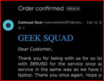 geeksquad order confirmed email scam spam