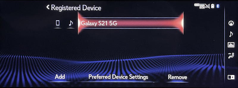 lexus infotainment system: pair bluetooth phone - unpair