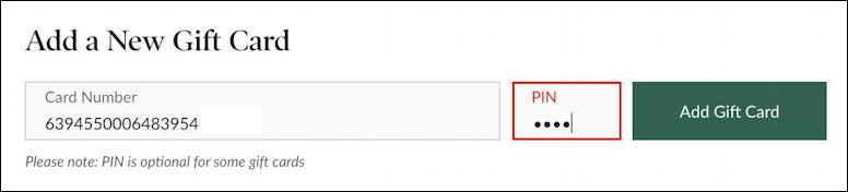 barnes and noble - enter egift card number pin code
