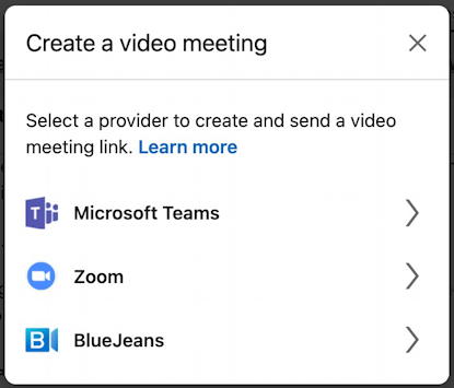 linkedin video chat integration zoom - create video meeting