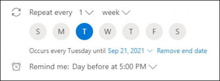 outlook.com calendar - basic event entry - birthday - custom repeat frequency