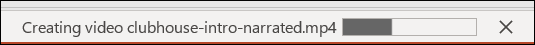 microsoft powerpoint presentation - slide show - export movie - saving progress bar