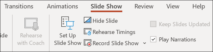 microsoft powerpoint presentation - record slide show