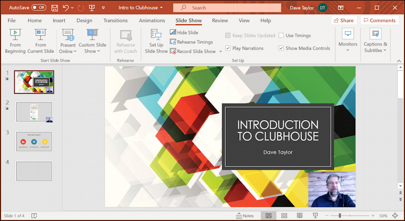 microsoft powerpoint presentation - record slide show - slide show recorded