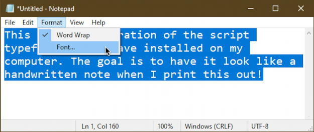 script to install ttf fonts on windows 10