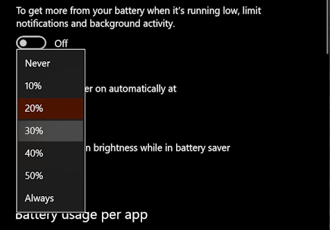 when should battery saver be enabled?