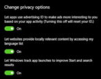 windows 10 privacy dashboard settings