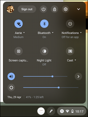 chromebook chromeos - shelf shortcuts menu