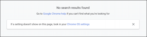chromebook chromeos - flags search no results
