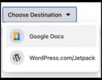 facebook google docs wordpress - how to export copy save transfer - posts photos videos notes