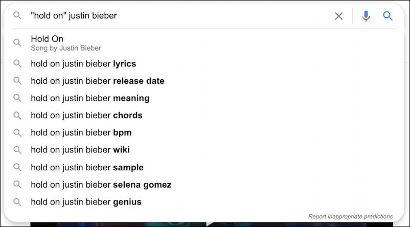 google search 'hold me' justin bieber justice